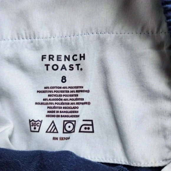 French Toast Boys Navy Blue School Uniform Pull-On Shorts size 8 - Picture 9 of 9